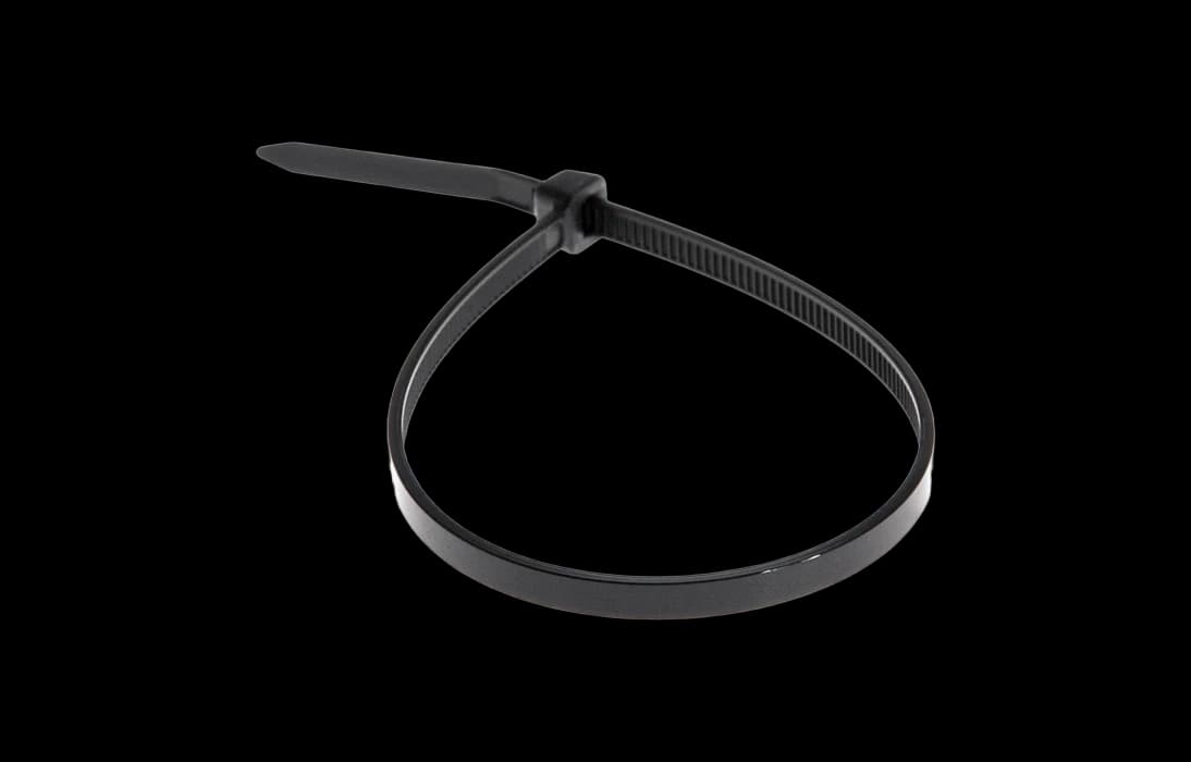 07-0201-5 Хомут-стяжка кабельная нейлоновая REXANT 200 x4,8 мм, черная, упаковка 100 шт.