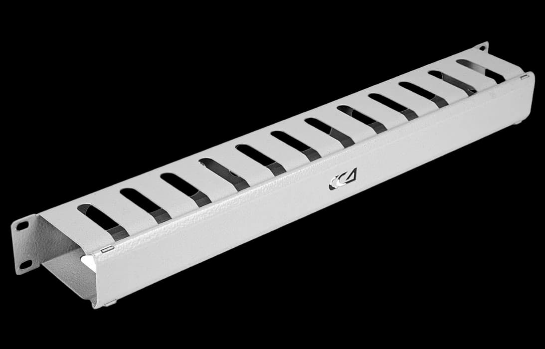 Органайзер кабельный горизонтальный с крышкой ОКГК-19"-1U ССД