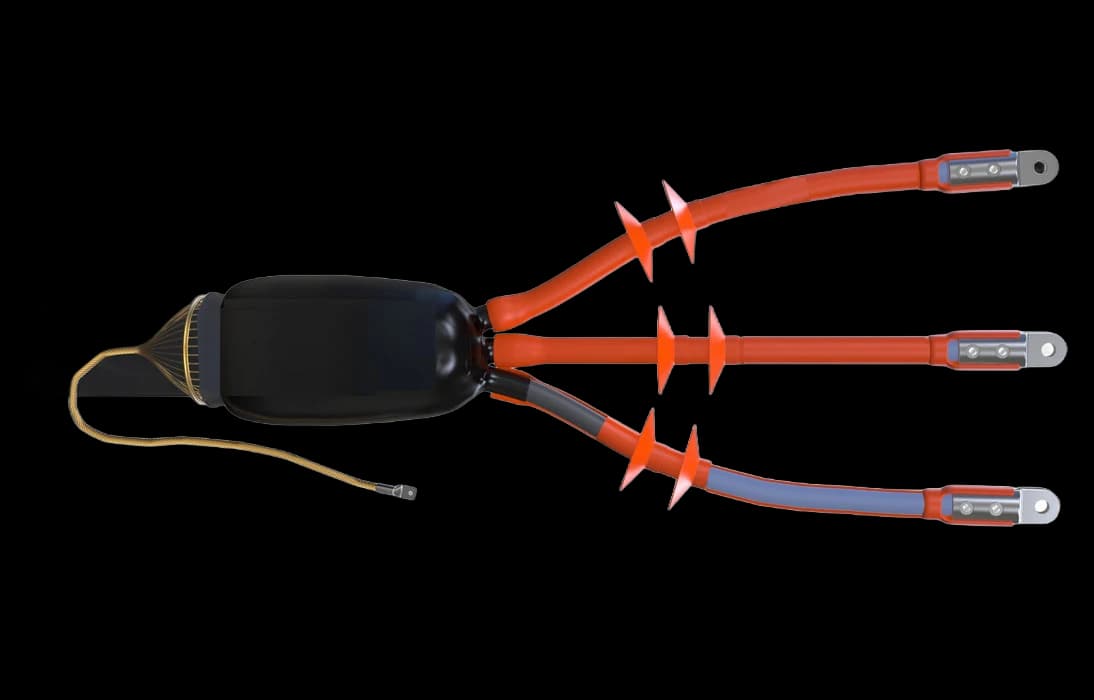 Муфта концевая 3 ПКНТп-10  (25-50) ССД с наконечниками