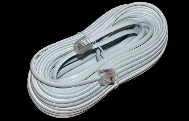 18-3151 REXANT Шнур телефонный линейный ШТПЛ-4 6Р4С 15м