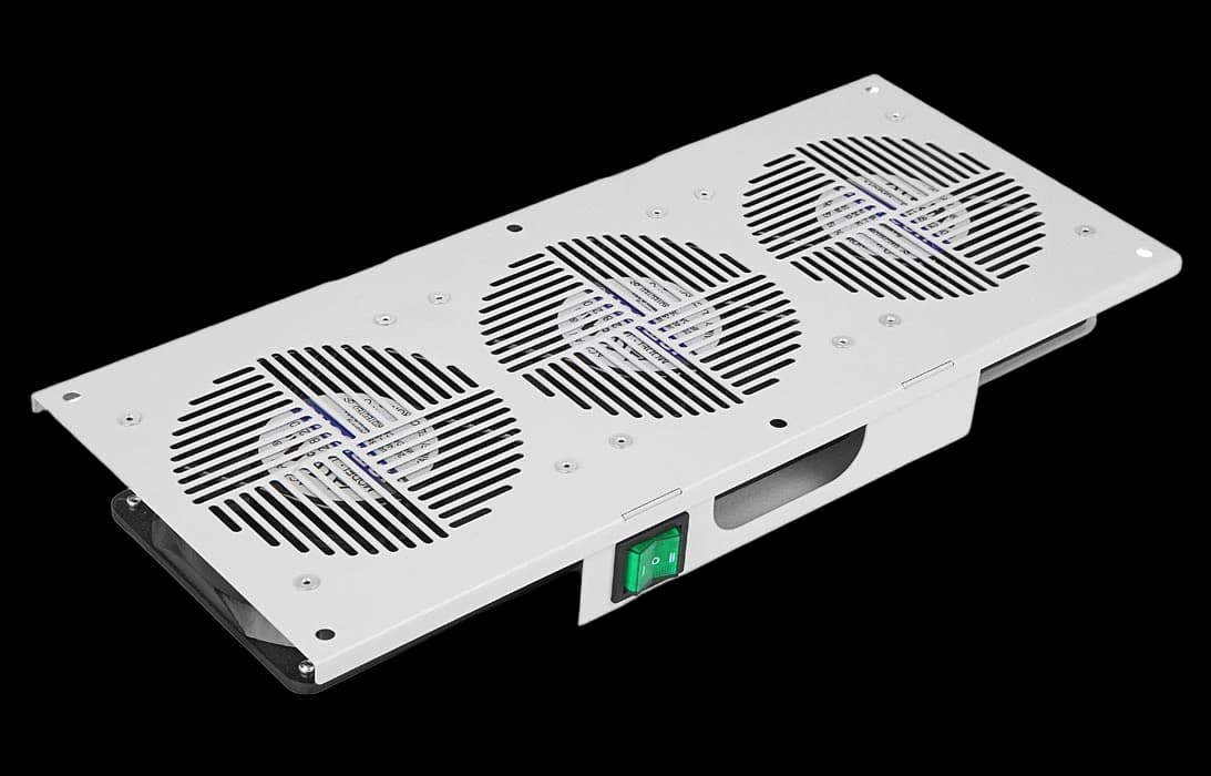 Вентиляторный модуль потолочный, 3 вентилятора с термодатчиком без шнура питания35С ВМ-3П ССД