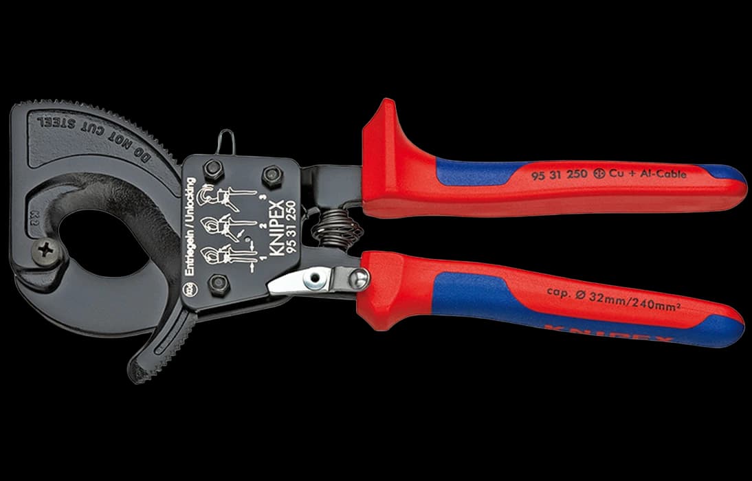 KN-9531250	Кабелерез с трещоткой, Ø 32 мм (240 мм², MCM 500), длина 250 мм