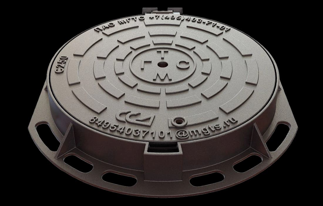 Люк С-250 т/т ГТС (Высокопрочный Чугун) 2.7-60 со второй опорной зоной ПАО МГТС