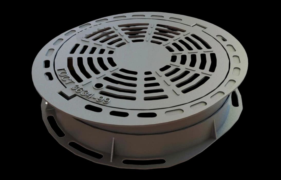 Дождеприемник плавающий  сверхтяжёлый ДУ (ДС) "Д-400" 2-60 h=170мм ГОСТ 3634 с ремонтной вставкой