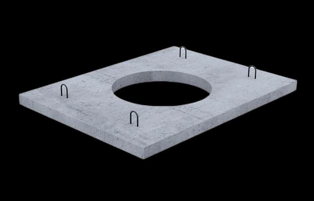 Плита перекрытия колодца ККСр-1-10(80) (В25)