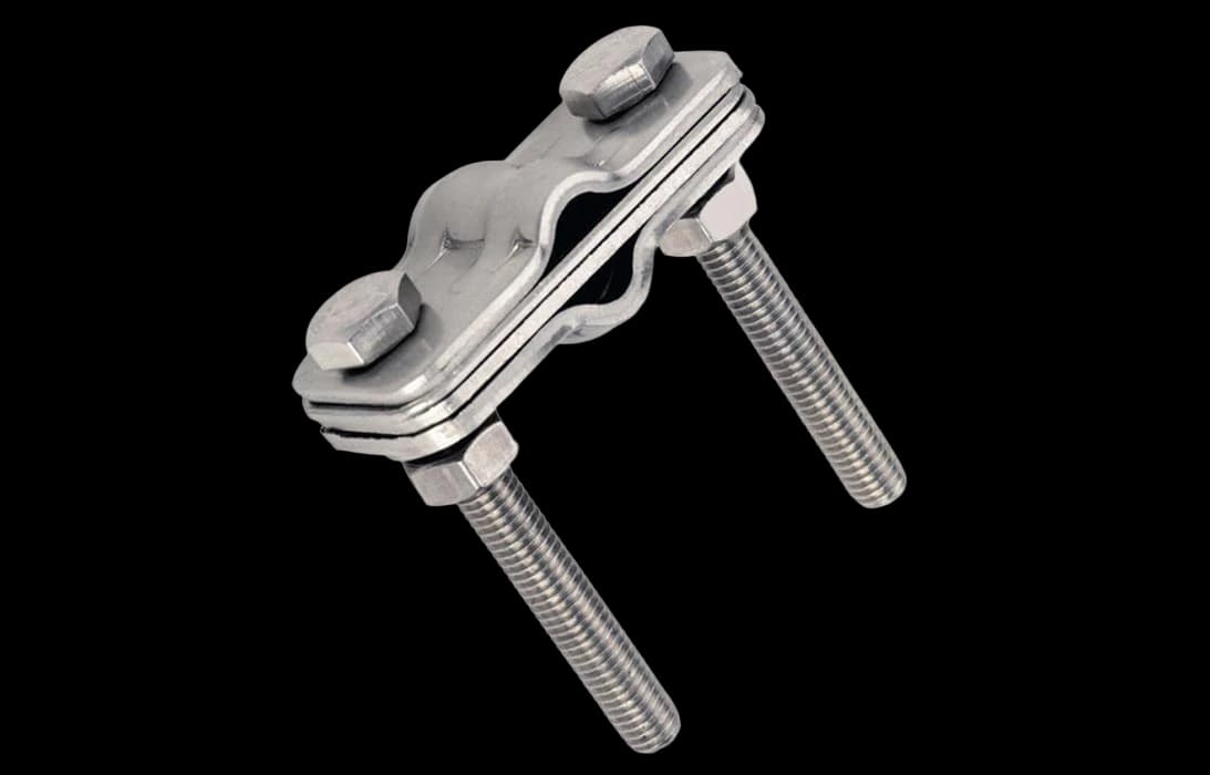 ZANDZ ZZ-202-002 Зажим к молниеприёмнику D42 мм для токоотводов (нержавеющая сталь)