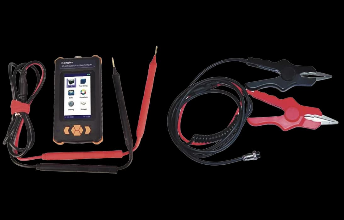 Kongter BT-301С - Тестер аккумуляторных батарей c щупом и зажимами типа "крокодил"
