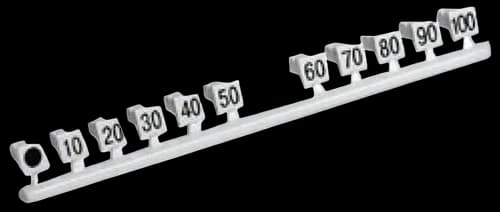 Маркировочная вставка 10...100 для плинтов ПВТ