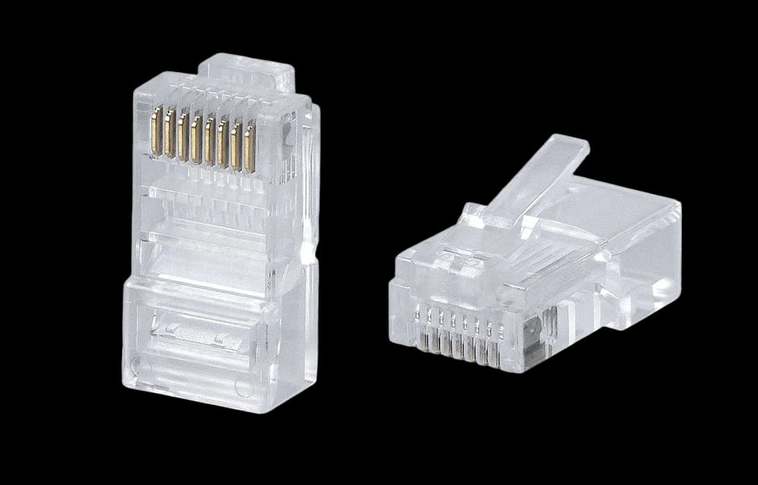 WRline WR-8P8C-C5E Коннектор RJ-45 под витую пару, категория 5e, неэкранированный, универсальный (100 шт в упак.)