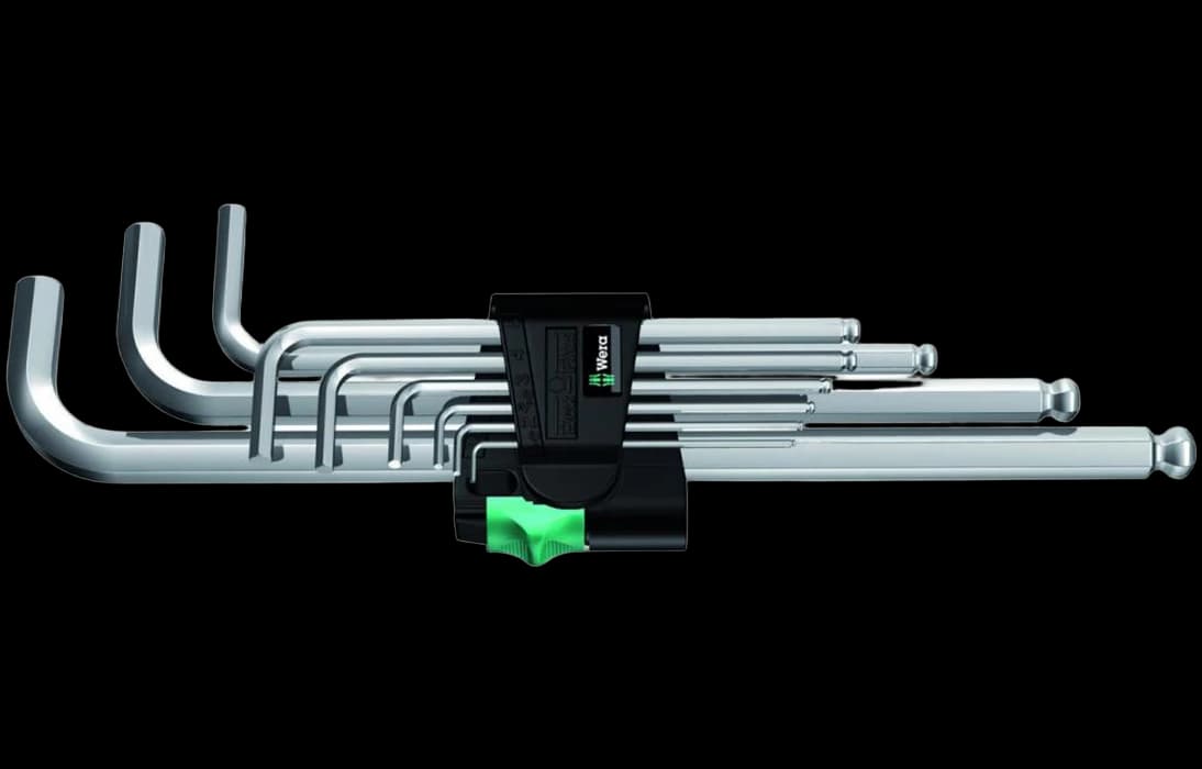 WE-022087	950/9 PKL Hex-Plus 1 Набор Г-образных ключей, хром, с шаром, 9 пр., 1.5/2/2.5/3/4/5/6/8/10 мм