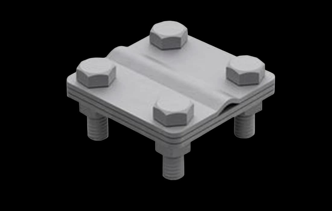 NG3102CU Соединитель пруток - полоса, 57х57 мм, медь