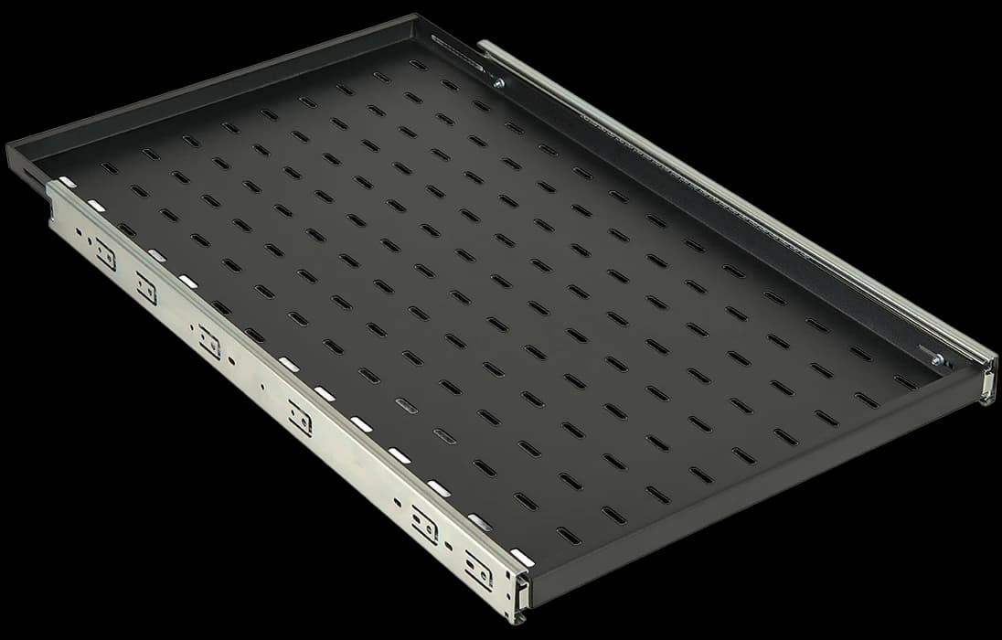 Полка перфорированная выдвижная ПВ-75(750х420) чёрная ССД