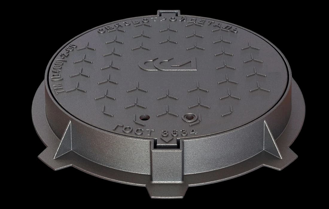 Люк чугунный с замком ВЧШГ тип ТМ "Д400" КК 2-60 (ОУЭ-600)