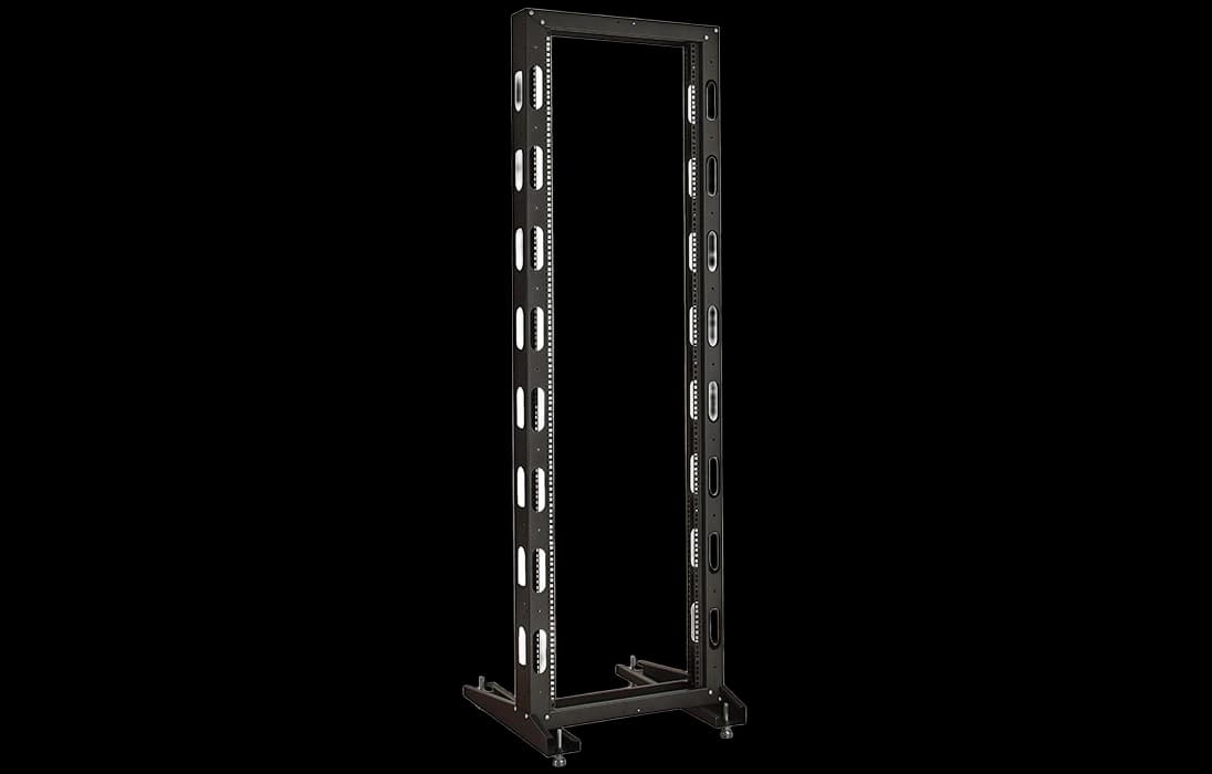 Стойка однорамная телекоммуникационная СТ-42U-1М-К-Ч черная (комплектная) ССД