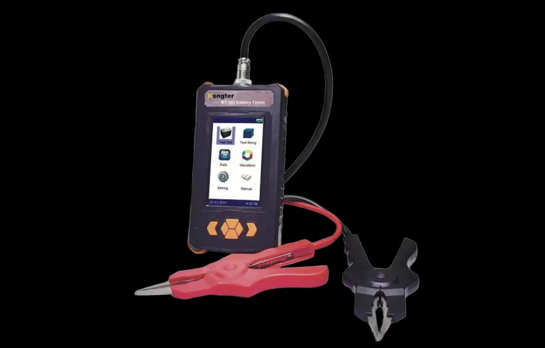 Kongter BT-301T - Тестер аккумуляторных батарей с зажимами типа крокодил