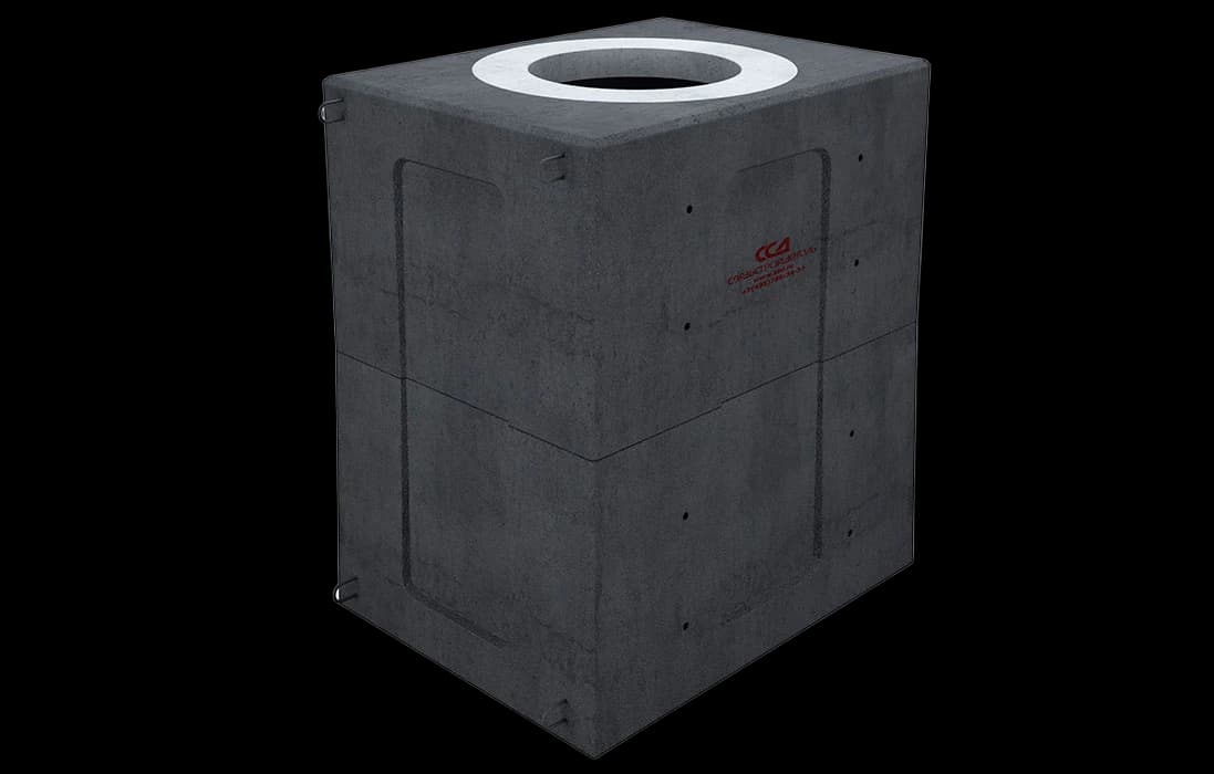 Колодец ККСр-2М-10(80) ГЕК (B25) в 2х слойной гидроизоляции