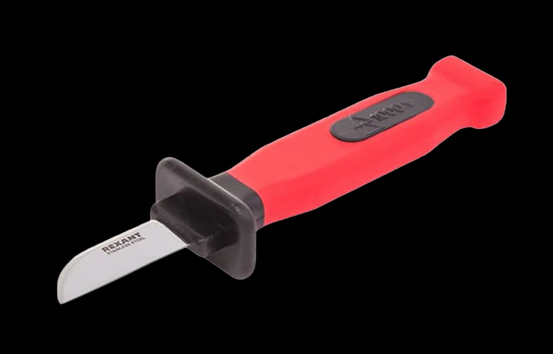 12-4933 Нож монтажника, нержавеющая сталь, лезвие 50 мм REXANT