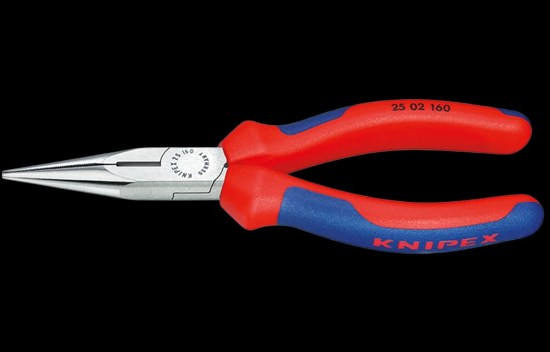KN-2502160 Длинногубцы с режущими кромками, 160 мм, фосфатированные, 2-комп ручки 