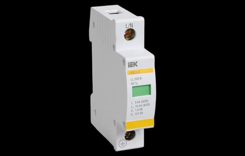 MOP20-1-D Огр-ль имп. перенапр. ОПС1-D 1Р In=5kA Un=230B Im=10kA ИЭК